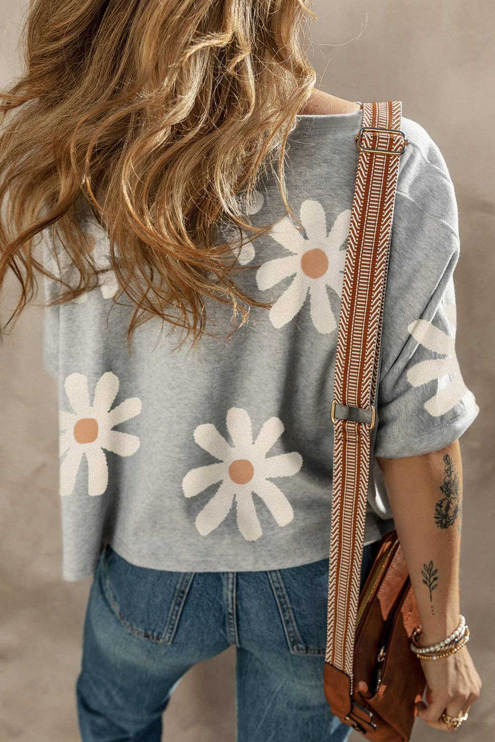 Daisy Flower Printed Casual T Shirt