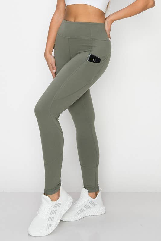 High Waist Long Yoga Pants With Side Pockets