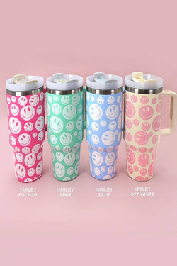 40oz STAINLESS STEEL TUMBLER SMILEY