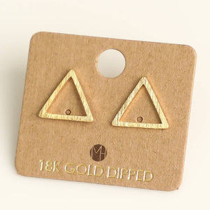 Triangle Cut Out Stud Earrings