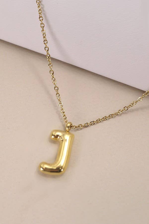 18K STAINLESS STEEL TARNISH FREE  INITIAL NECKLACE