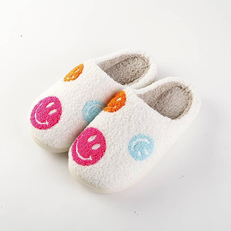 SOFT PLUSH MUSHROOM HEART RAINBOW WARM SLIPPERS | 40SP014