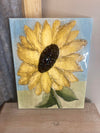 Large Sunflower Glass Art