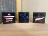 Hand Made Glass Art American Flag Star