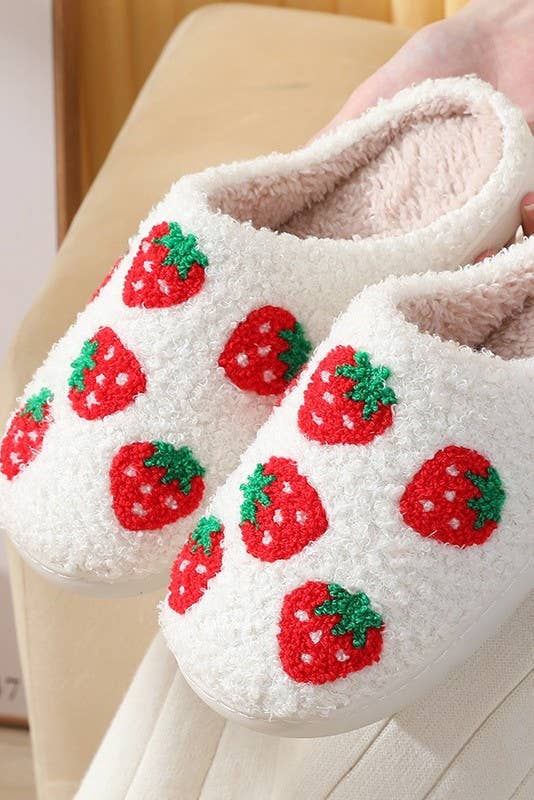 SOFT PLUSH MUSHROOM HEART RAINBOW WARM SLIPPERS | 40SP014