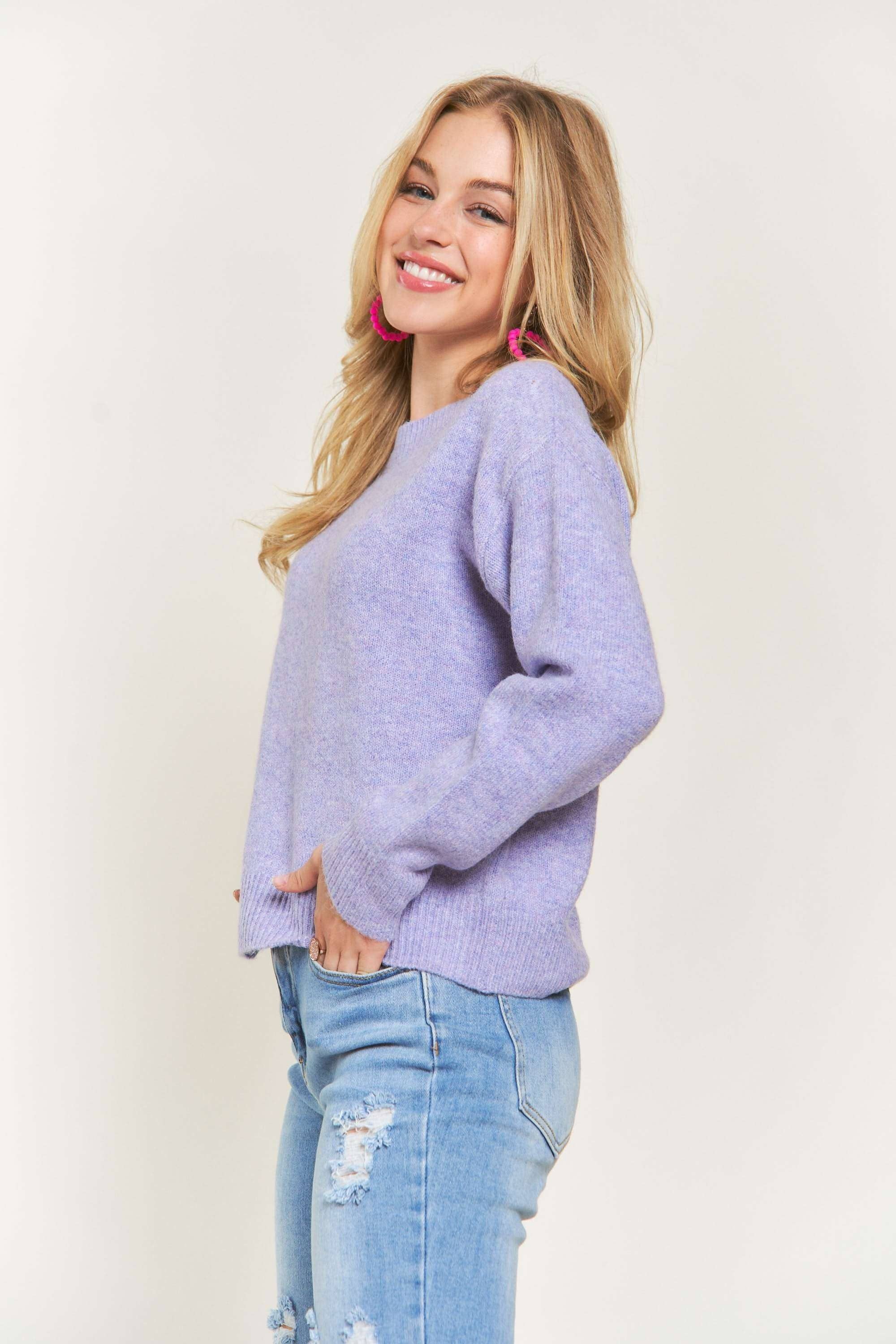 LONG SLEEVES SOFT COMFY SWEATER TOP