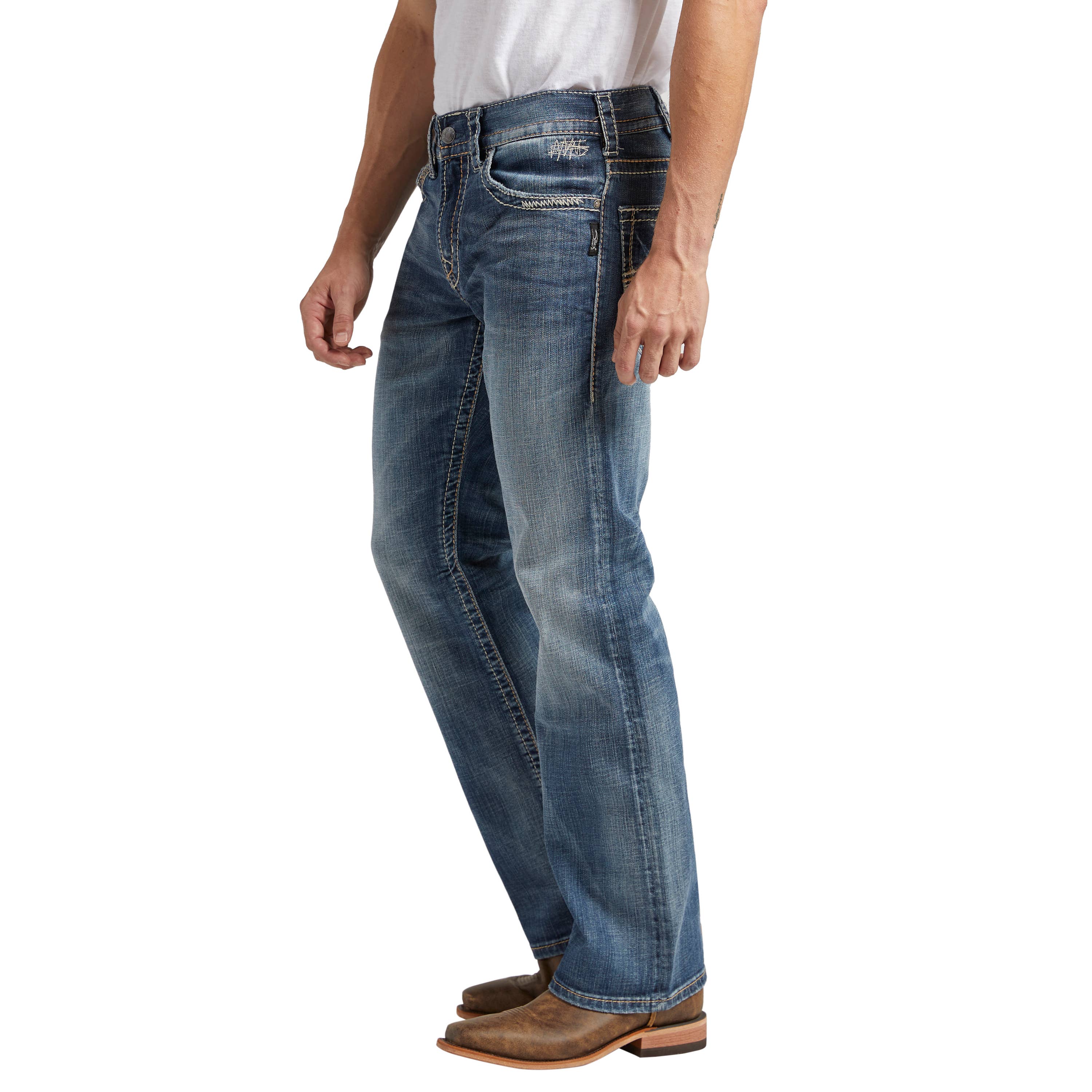 Silver Jeans Co. Men's Zac Relaxed Fit Straight Jeans LD191