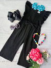 Jumpsuit Black Short Sleeves