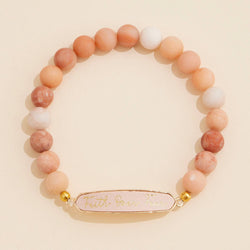 Faith Over Fear Natural Stones Beaded Bracelet