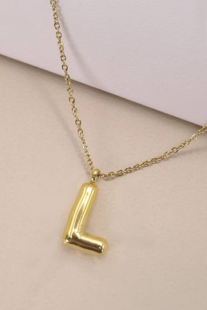 18K STAINLESS STEEL TARNISH FREE  INITIAL NECKLACE