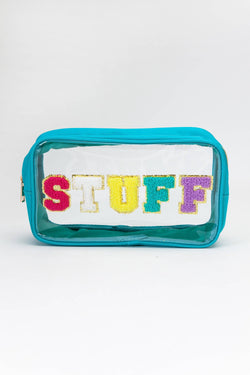 LARGE CLEAR STUFF TRAVEL COSMETIC MAKEUP POUCH