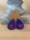 Blue Star Earrings