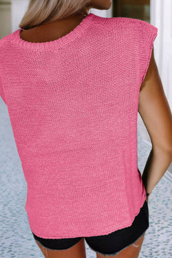 LDC Stream Solid Color Sweater Tee with Side Slits