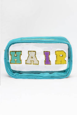 LARGE CLEAR STUFF TRAVEL COSMETIC MAKEUP POUCH