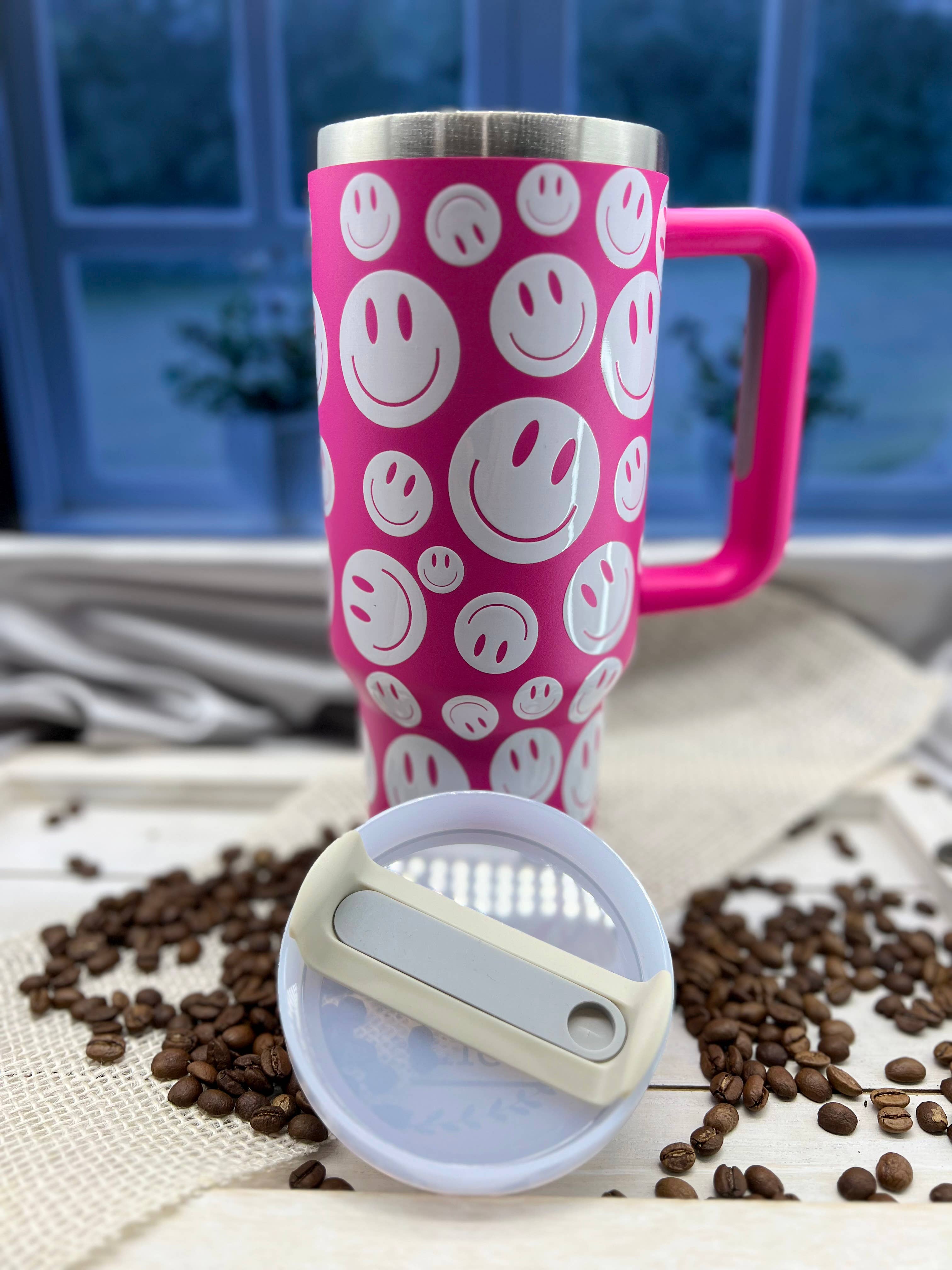 40oz STAINLESS STEEL TUMBLER SMILEY