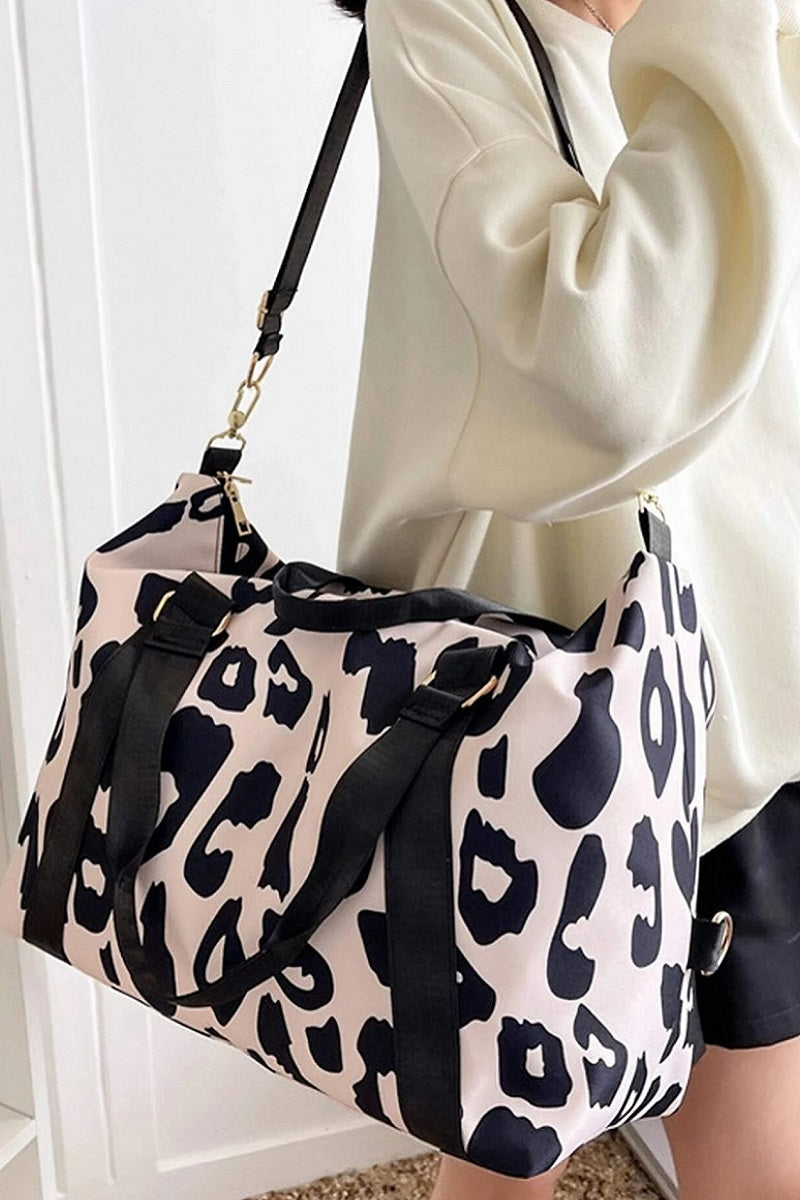 Leopard Print Weekender Travel Duffle Bag