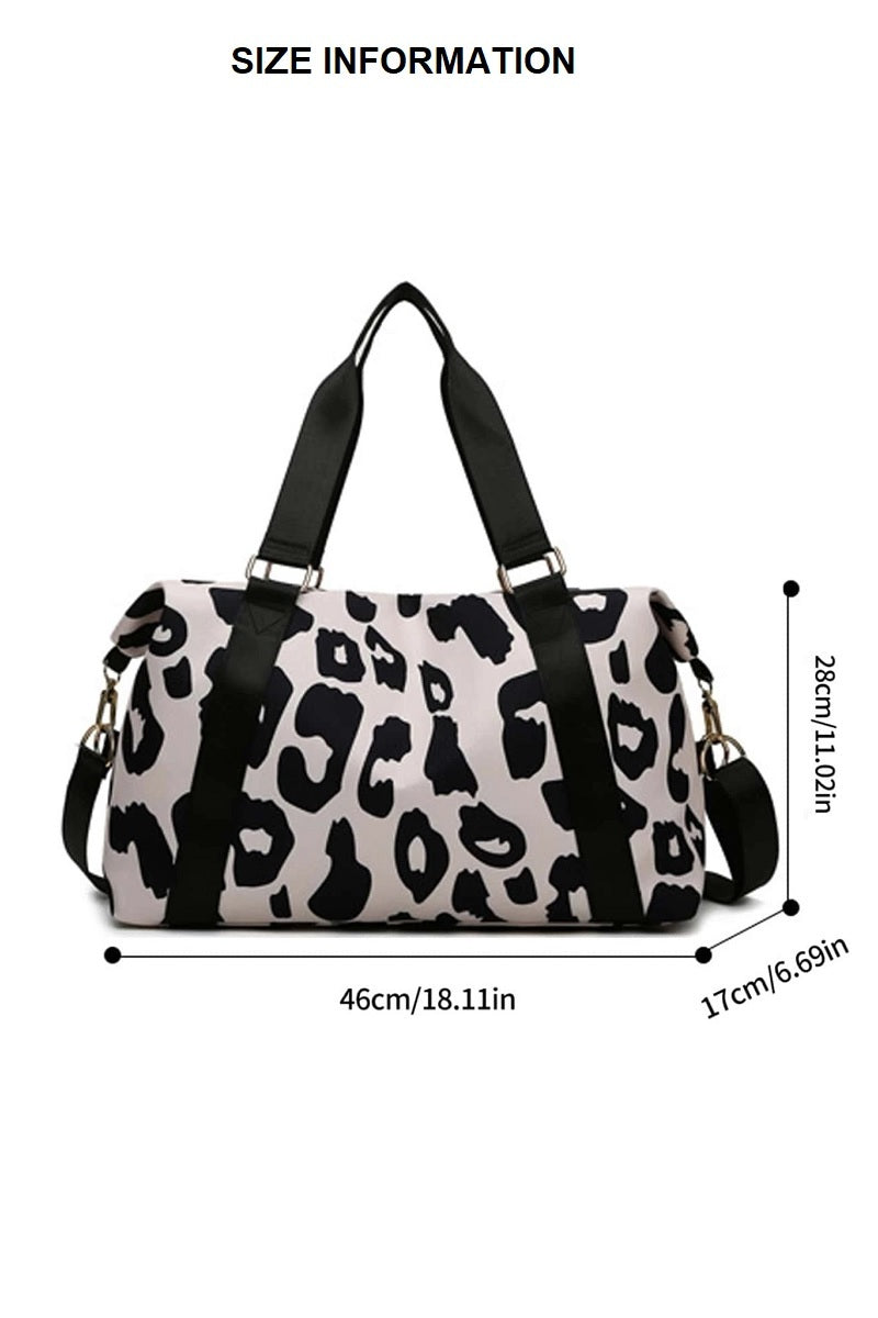 Leopard Print Weekender Travel Duffle Bag