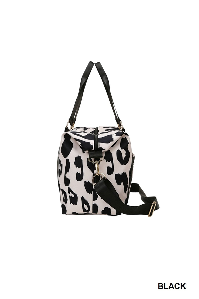 Leopard Print Weekender Travel Duffle Bag