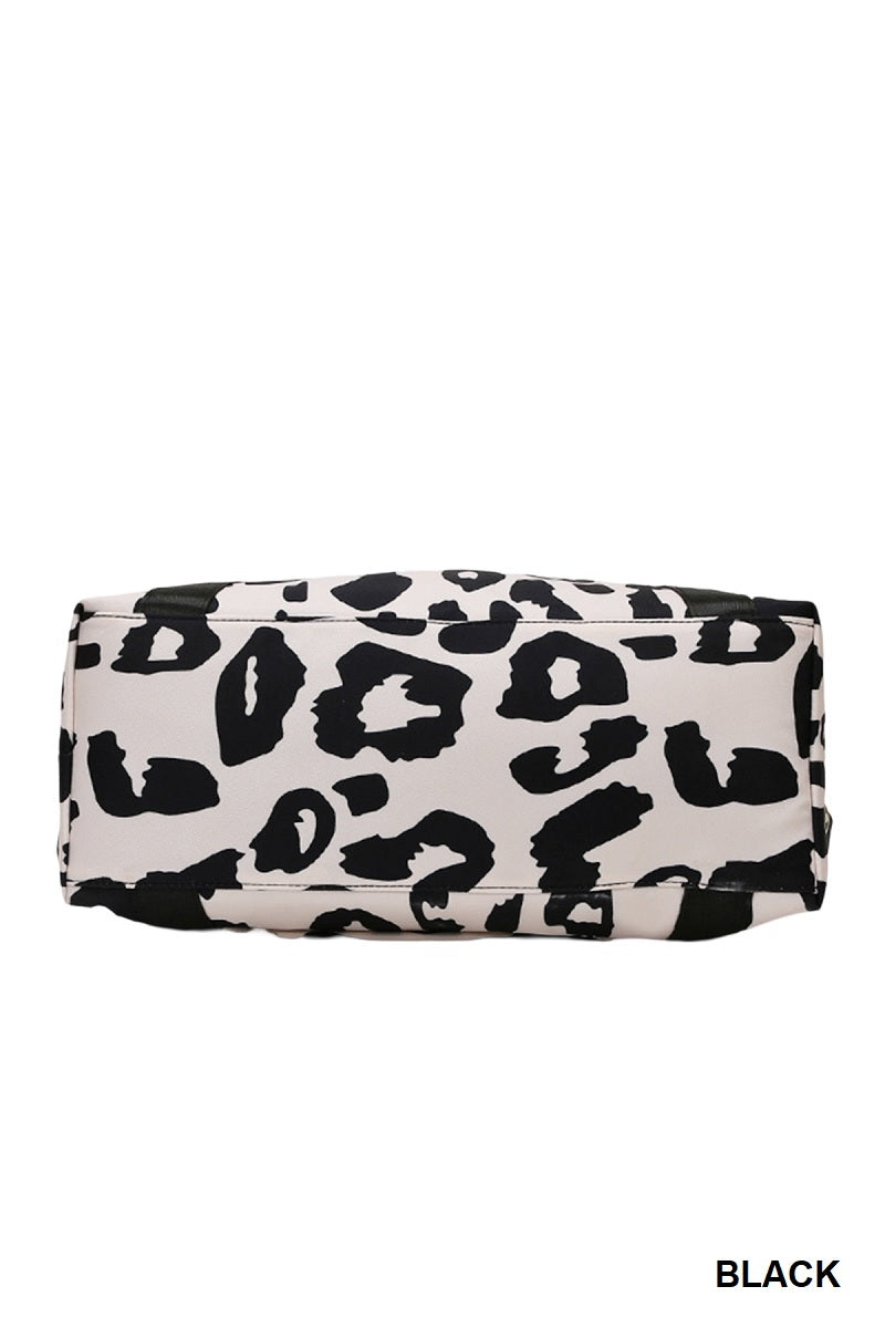 Leopard Print Weekender Travel Duffle Bag