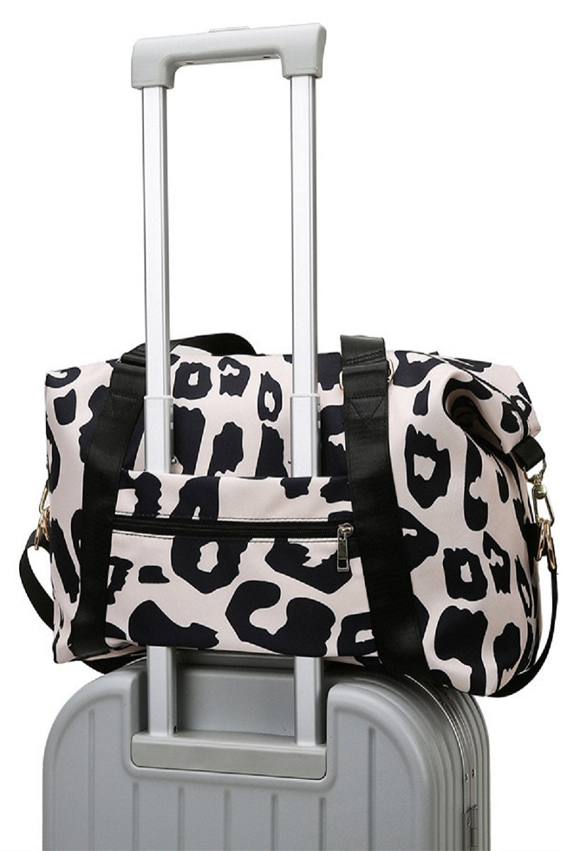 Leopard Print Weekender Travel Duffle Bag