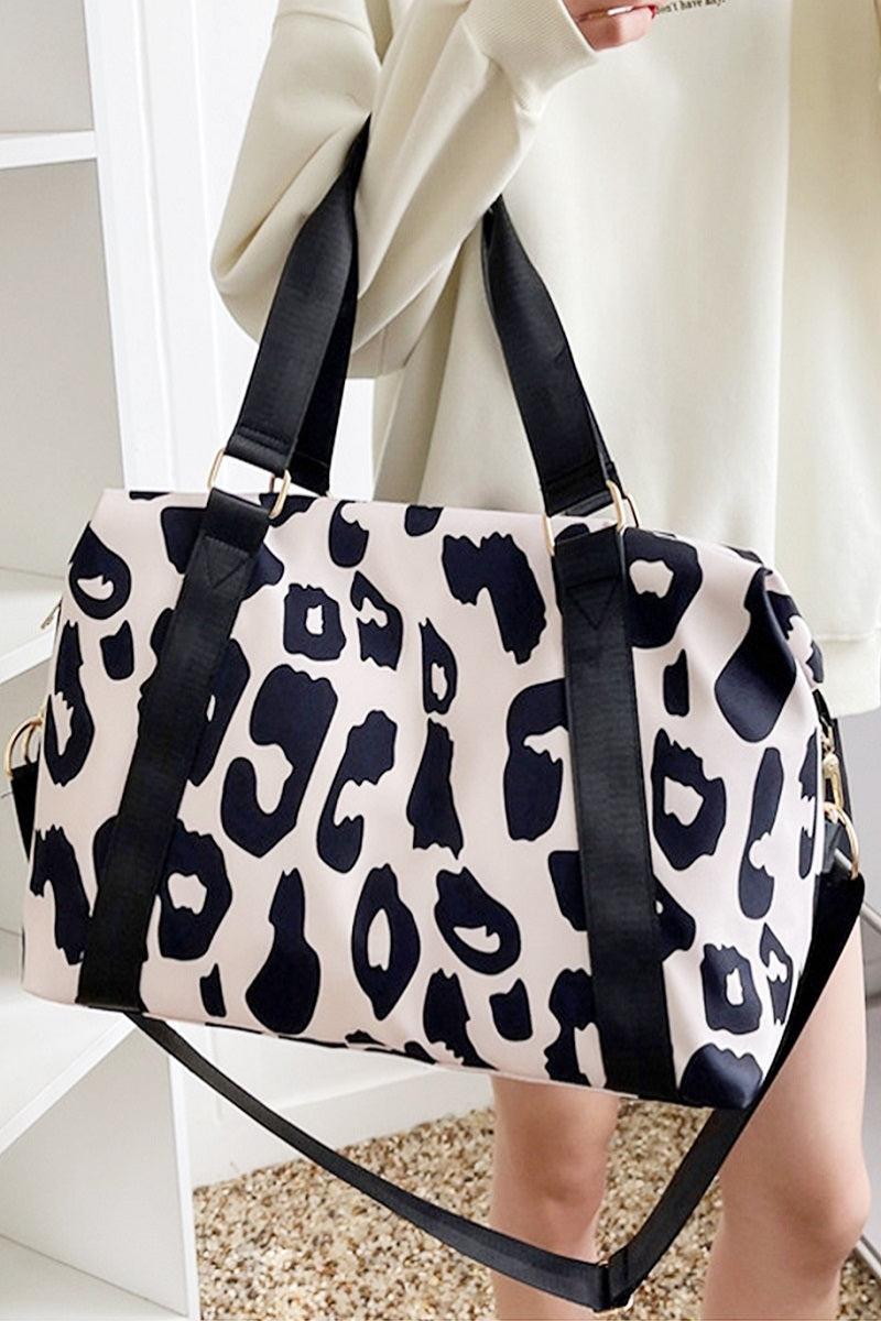 Leopard Print Weekender Travel Duffle Bag