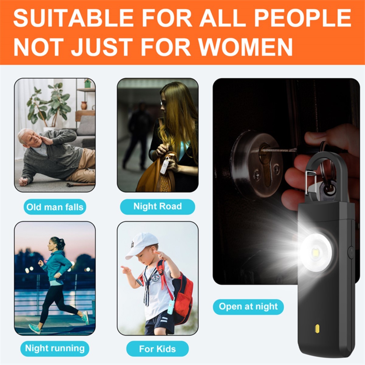 Personal Safety Alarm and Flashlight