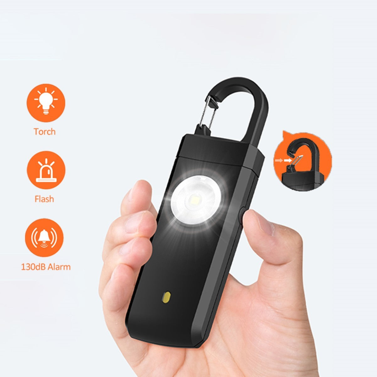 Personal Safety Alarm and Flashlight