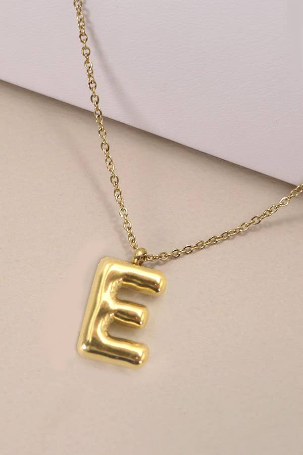 18K STAINLESS STEEL TARNISH FREE  INITIAL NECKLACE