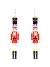 Red Acrylic Nutcracker 2.5" Drop Earring