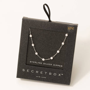 Secret Box Chain Pearl Station Necklace