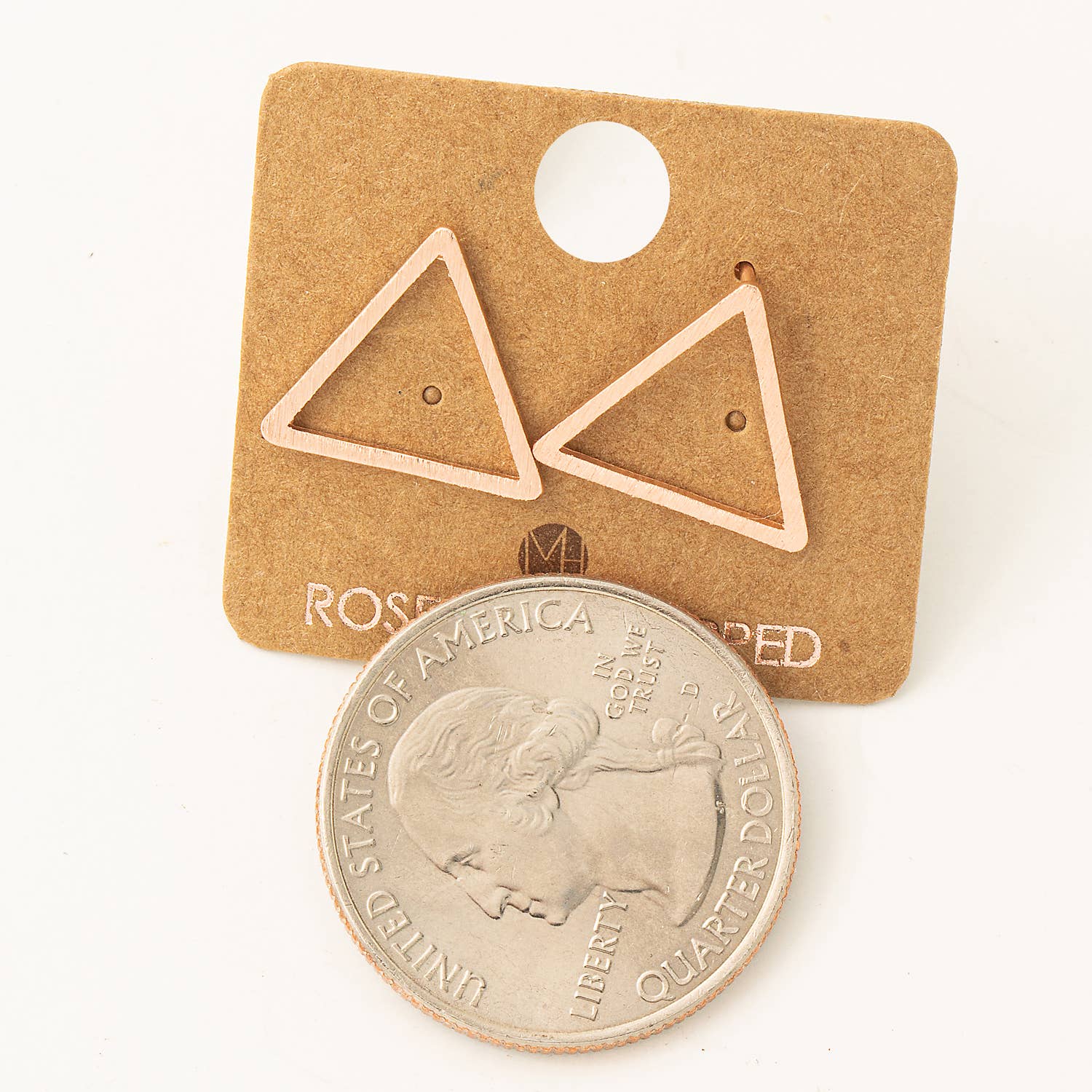 Triangle Cut Out Stud Earrings