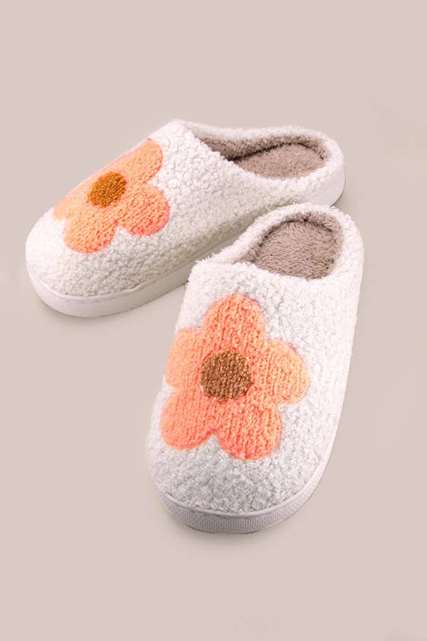 SOFT PLUSH MUSHROOM HEART RAINBOW WARM SLIPPERS | 40SP014