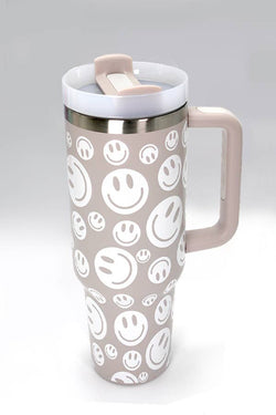 40oz STAINLESS STEEL TUMBLER SMILEY