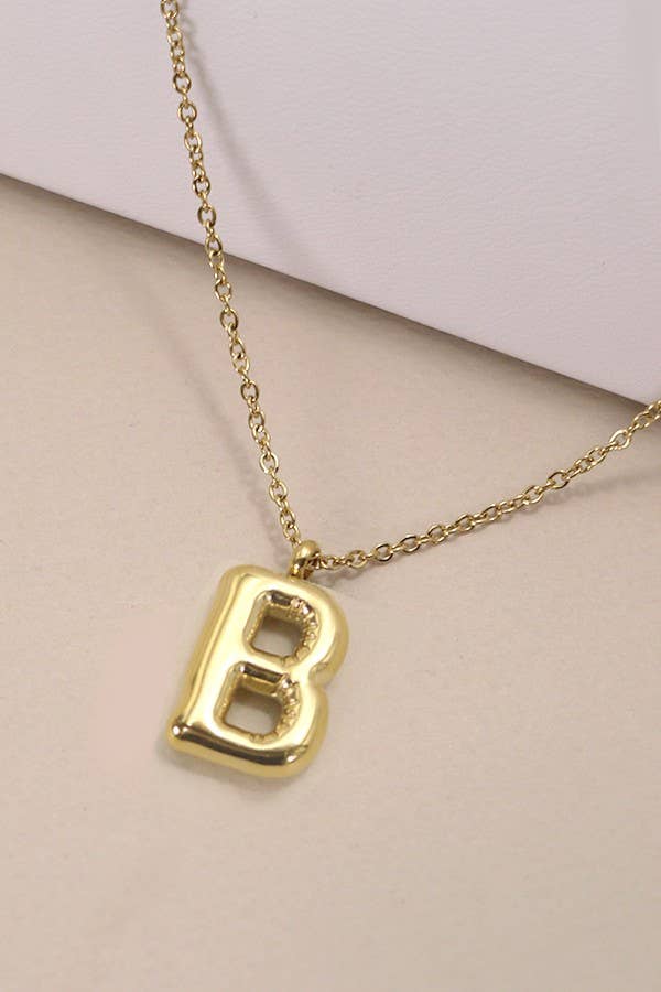 18K STAINLESS STEEL TARNISH FREE  INITIAL NECKLACE