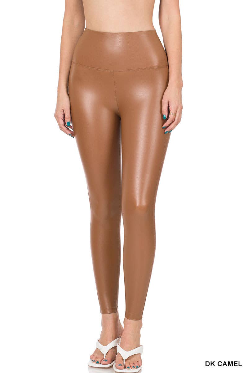 High Rise Faux Leather Leggings