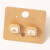 Square Rhinestone Stud Earrings