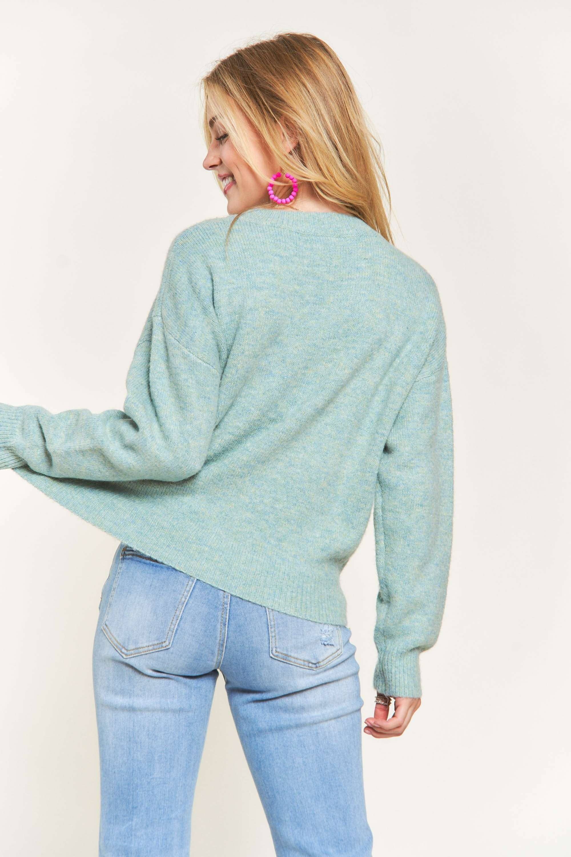 LONG SLEEVES SOFT COMFY SWEATER TOP