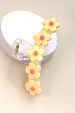 LARGE FLORAL DECORATED HAIR CLAW CLIPS