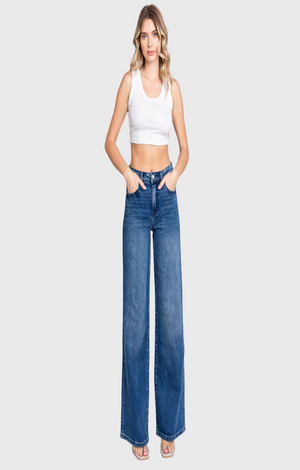 PETRA HIGH RISE COMFORT STRETCH WIDE LEG JEANS