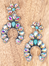 DARE TO DAZZLE TURQUOISE SQUASH BLOSSOM EARRINGS