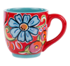 Red Floral Mug